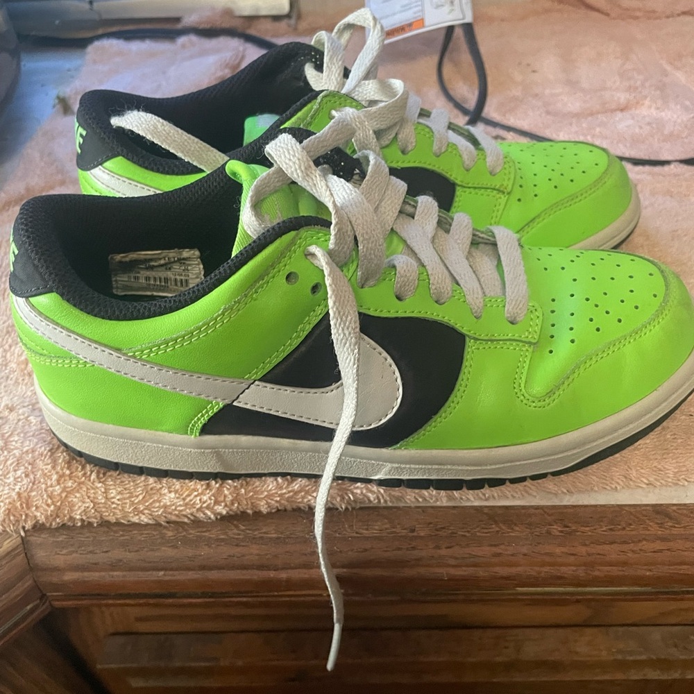 Vintage Nike Dunks Electrolime green/white blk